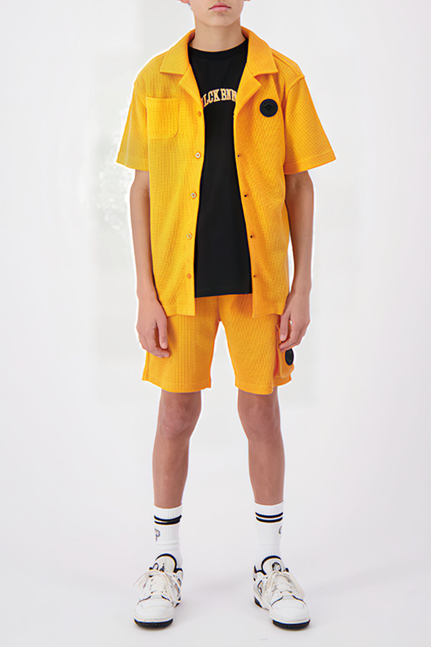 JR. WAFFLE SHORTS ORANGE 2