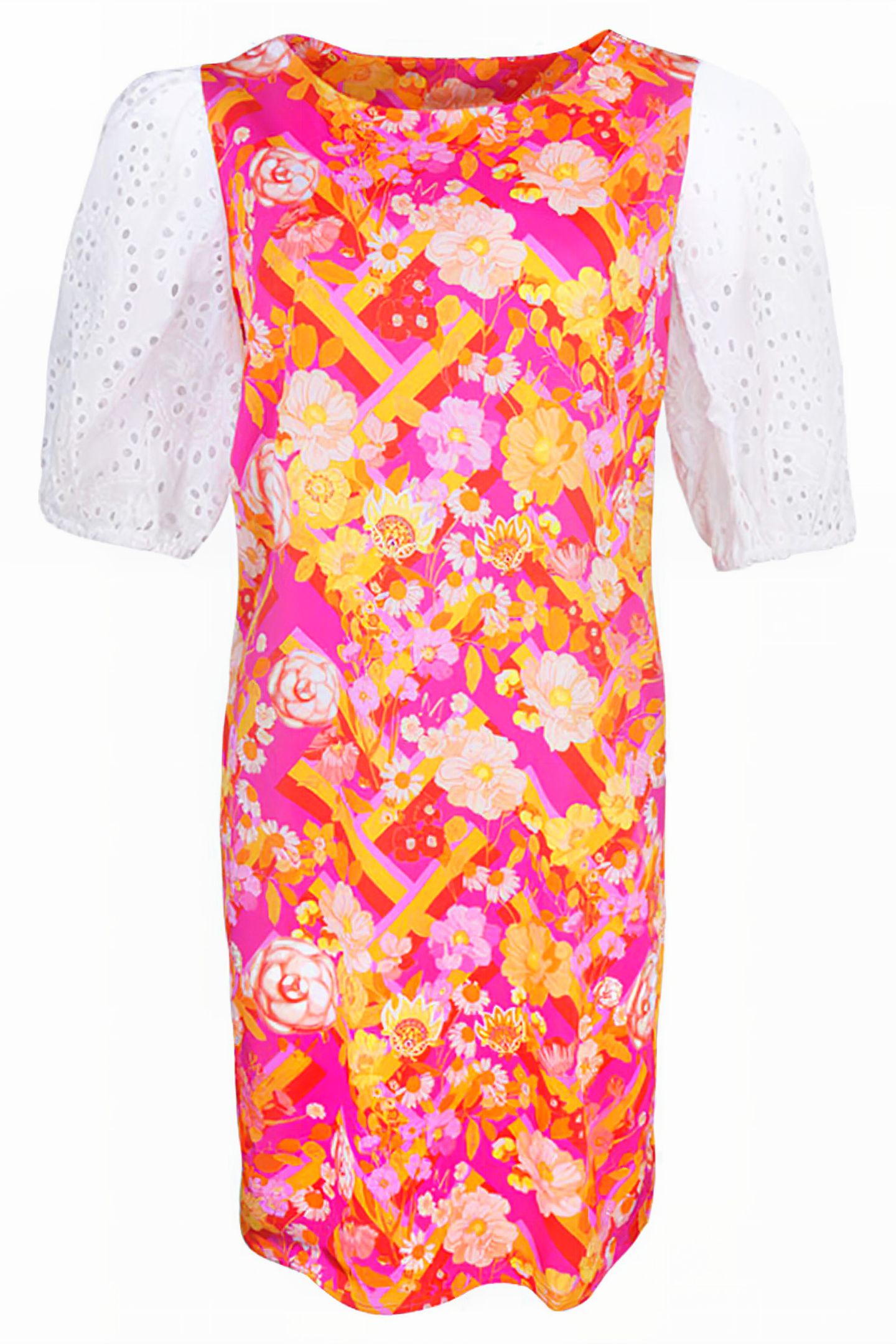 DRESS ORISTANO ORANGE FUCHSIA 1