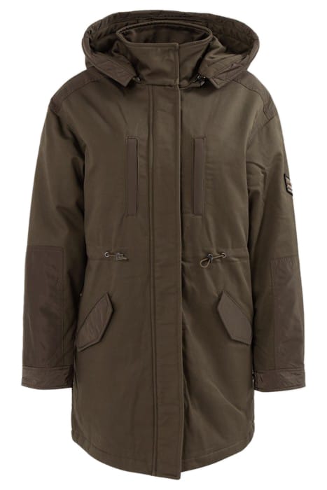 KHAKI MULTI-POCKET HOODED PARKA 4