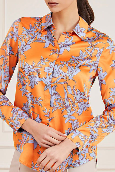 MARCIANO BY GUESS THE ICON BLOUSE PRIN SUNBURST ORANGE 5