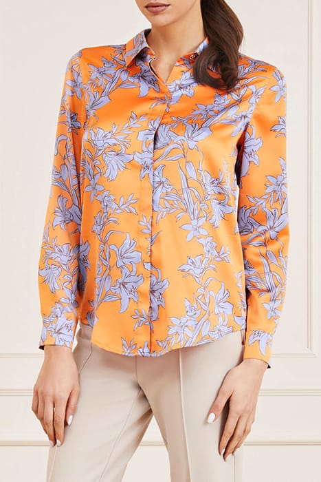 MARCIANO BY GUESS THE ICON BLOUSE PRIN SUNBURST ORANGE 1