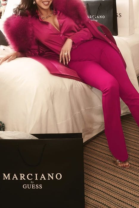 MARCIANO BY GUESS GLORIA PANT VIVA FORMAL PINK 7