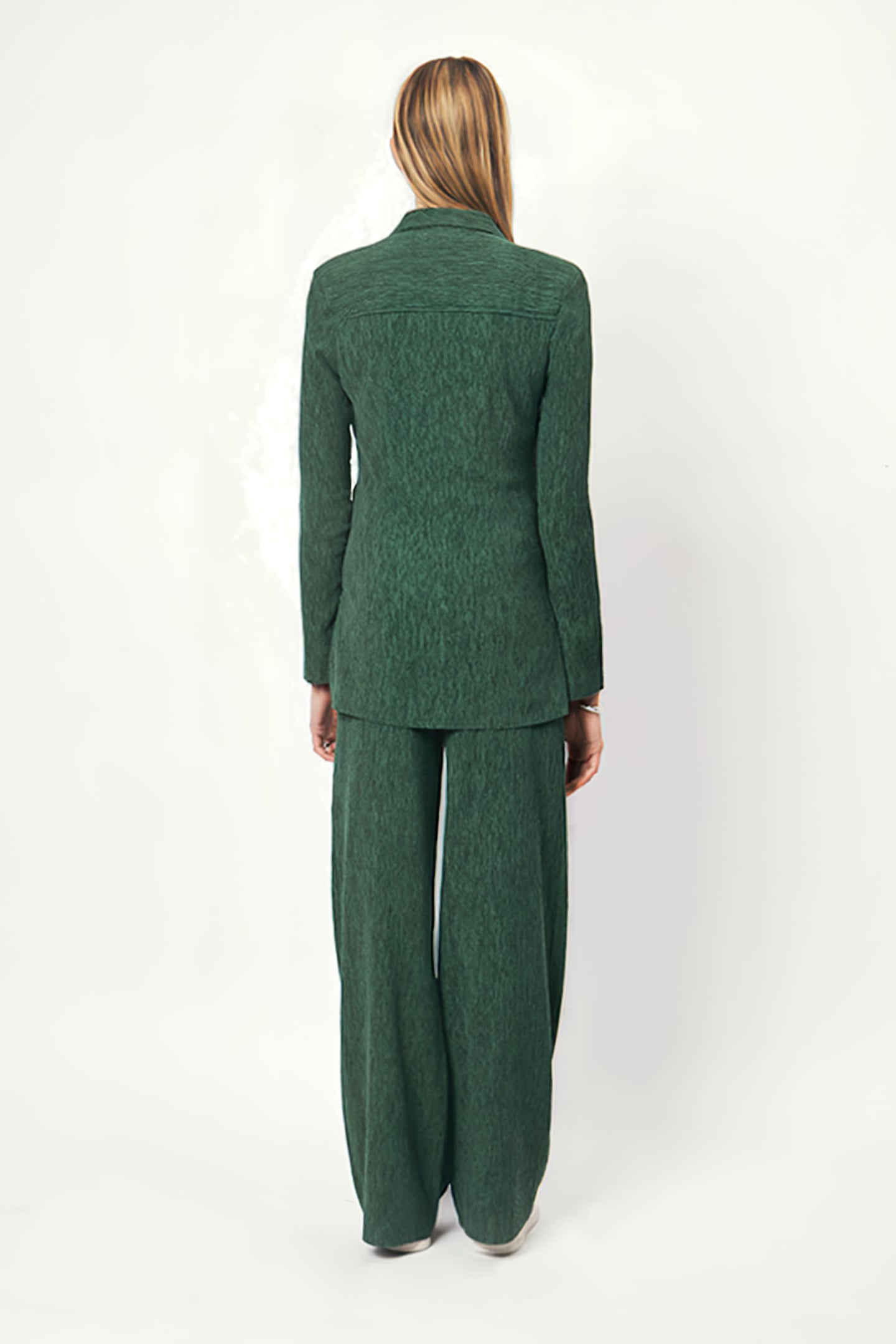 CANDICE PLISSÉ SHIRT DEEP EMERALD 2