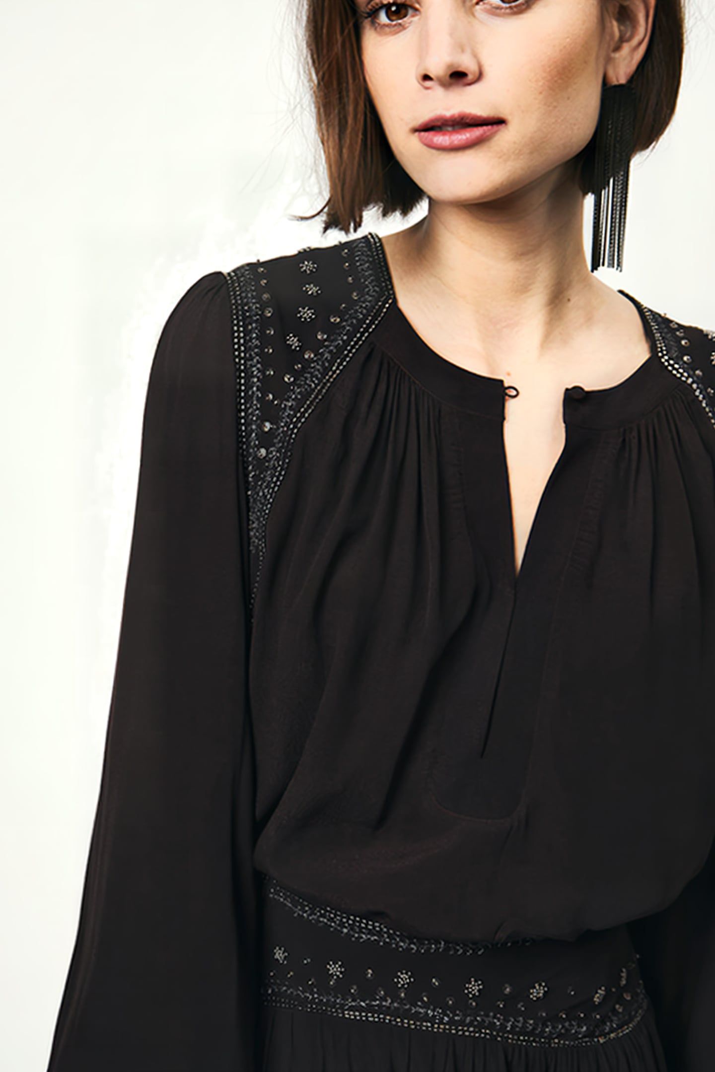 ZVI EMBELLISHED BLOUSE DARK GRAPE 5
