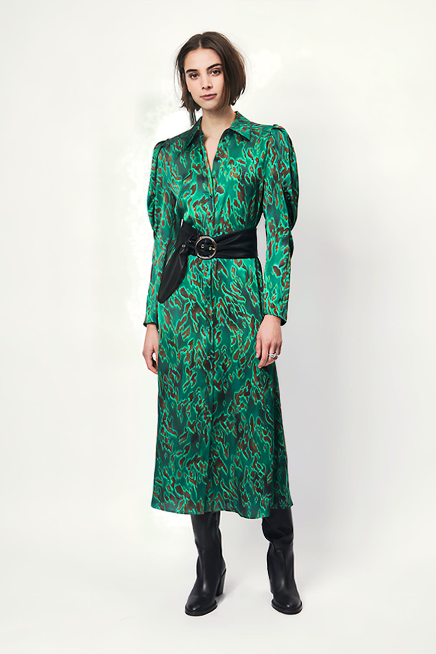 MOON PRINTED SHIRT DRESS MULTICOLOUR 1