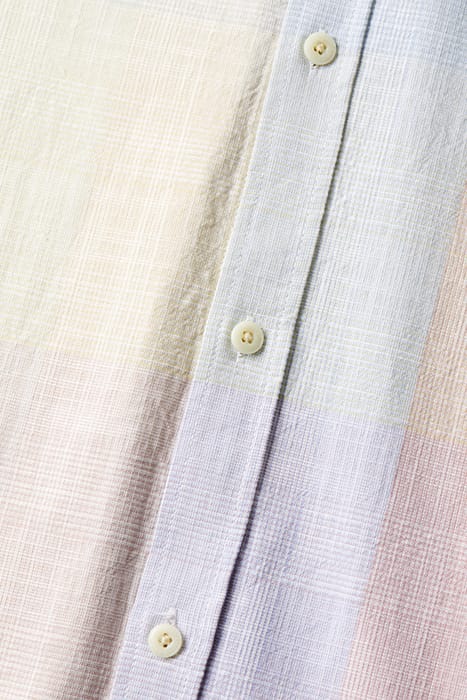 STRUCTURED CHECKED SHORT SLEEV MULTI COLOUR CHECK 7