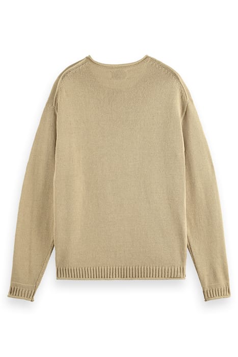PULLOVER WITH ROLLED EDGES PEBBLE 5