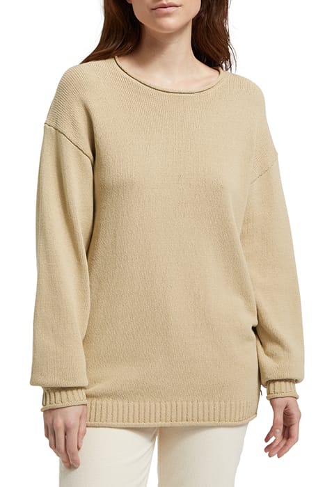 PULLOVER WITH ROLLED EDGES PEBBLE 1