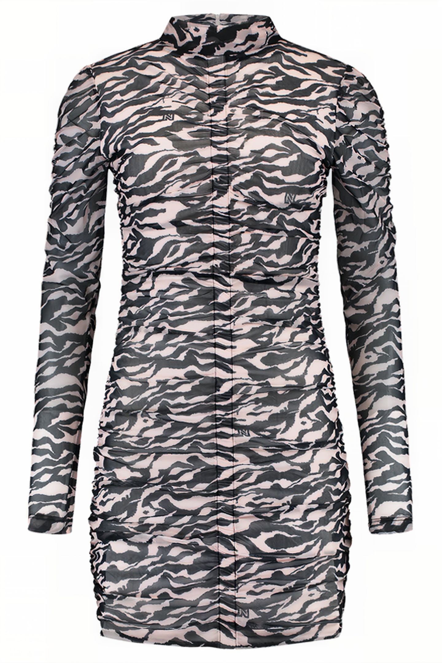 ZEBRA MESH DRESS ROSE 1