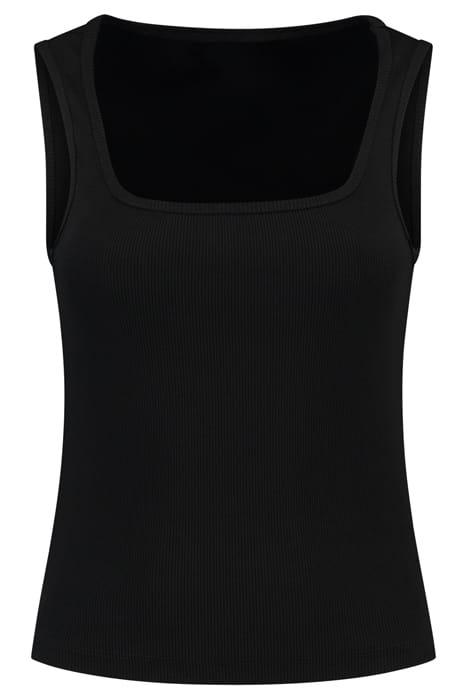 RIB SINGLET BLACK 1