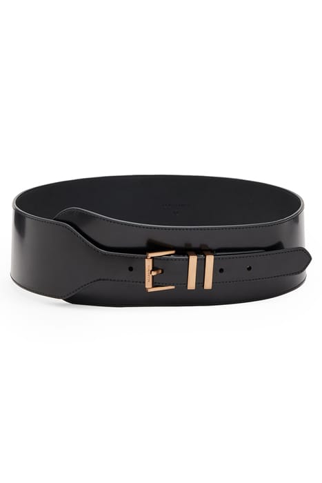 MARCELLA WIDE BELT BLACK/WARM BRASS 3