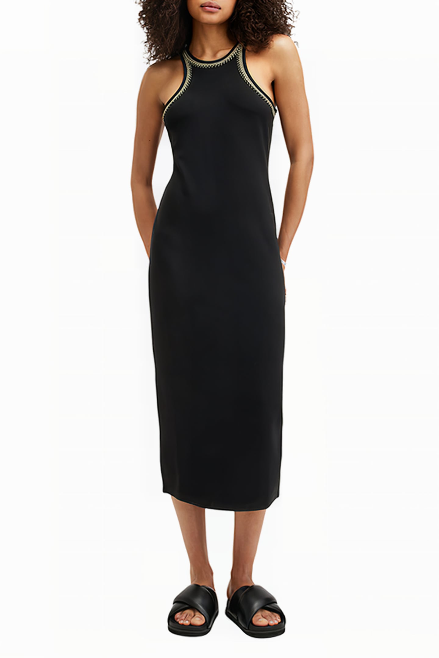 CASSIDY EMB DRESS BLACK 1