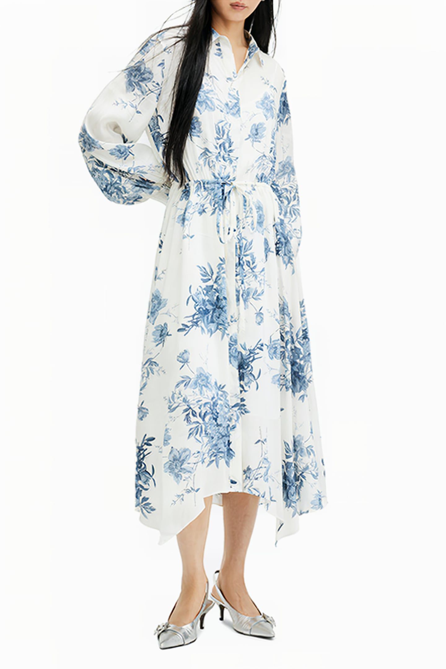 SKYE DEKORAH DRESS DENIM BLUE 5