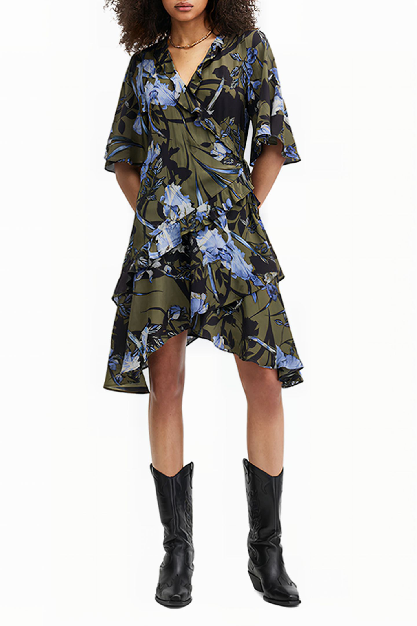 MEAGAN BATU DRESS DEEP KHAKI GREEN 3