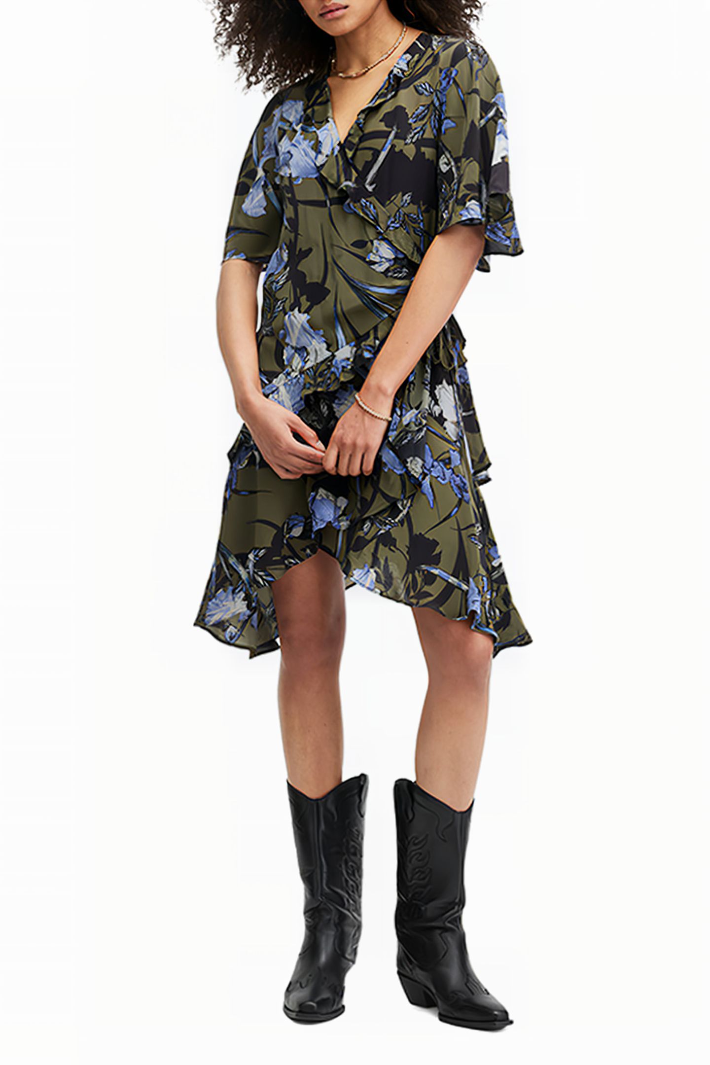 MEAGAN BATU DRESS DEEP KHAKI GREEN 6