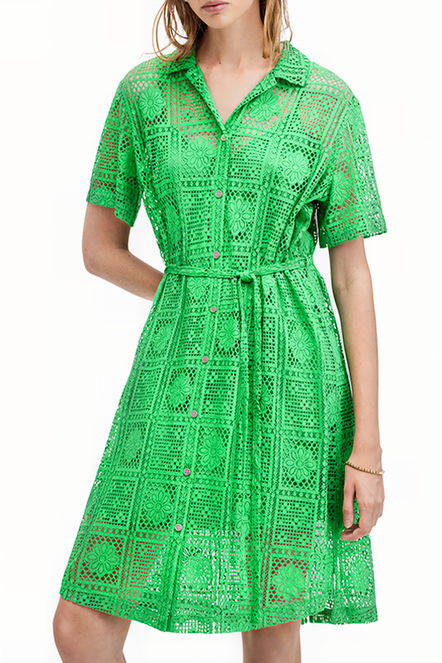ATHEA CROCHET DRESS SPECTRA GREEN 1