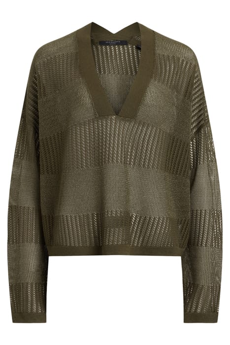 MISHA V NECK KHAKI GREEN 4
