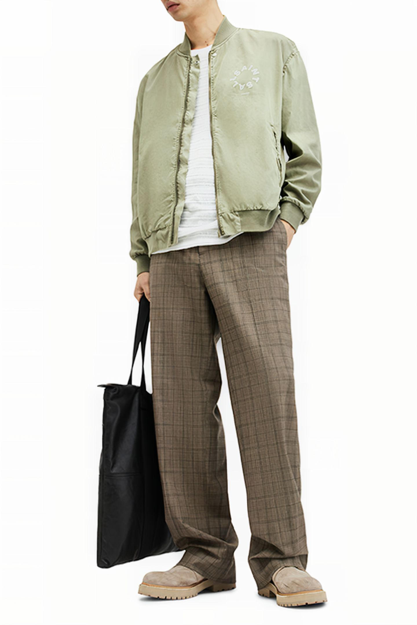 TIERRA FADED BOMBER HERB GREEN 2