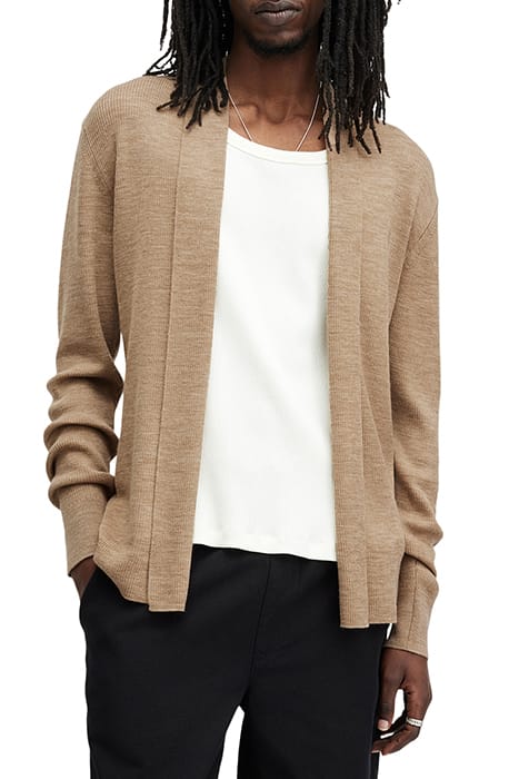 MODE MERINO OPEN CAR FAWN BROWN MARL 1