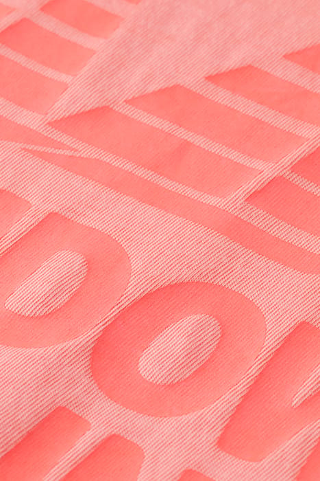 GARMENT-DYED ARTWORK T-SHIRT NEON CORAL 3