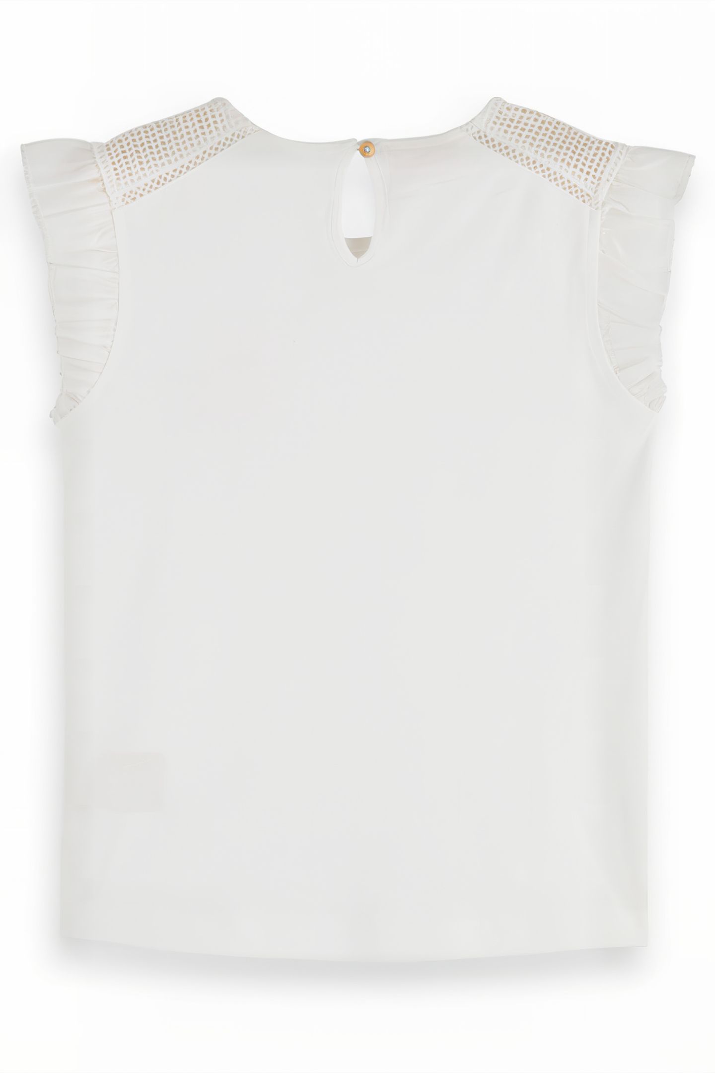 WOVEN DETAIL REGULAR-FIT T-SHIRT WHITE 2