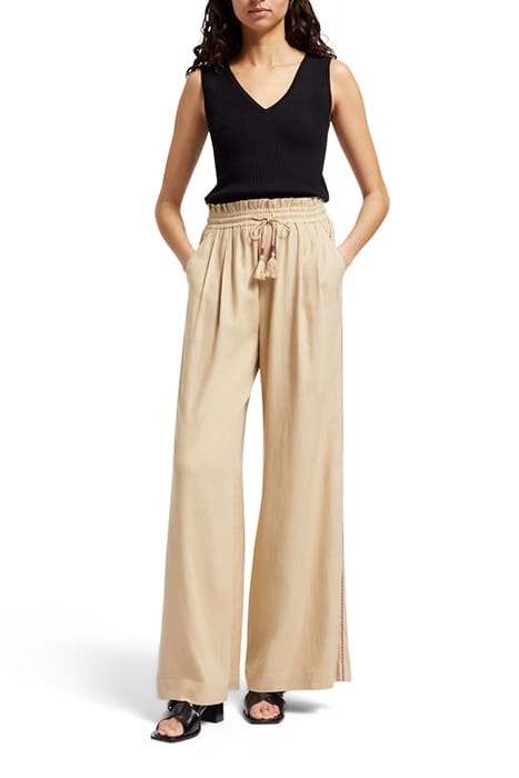 LINEN PULL-ON PANT MOCCA 3