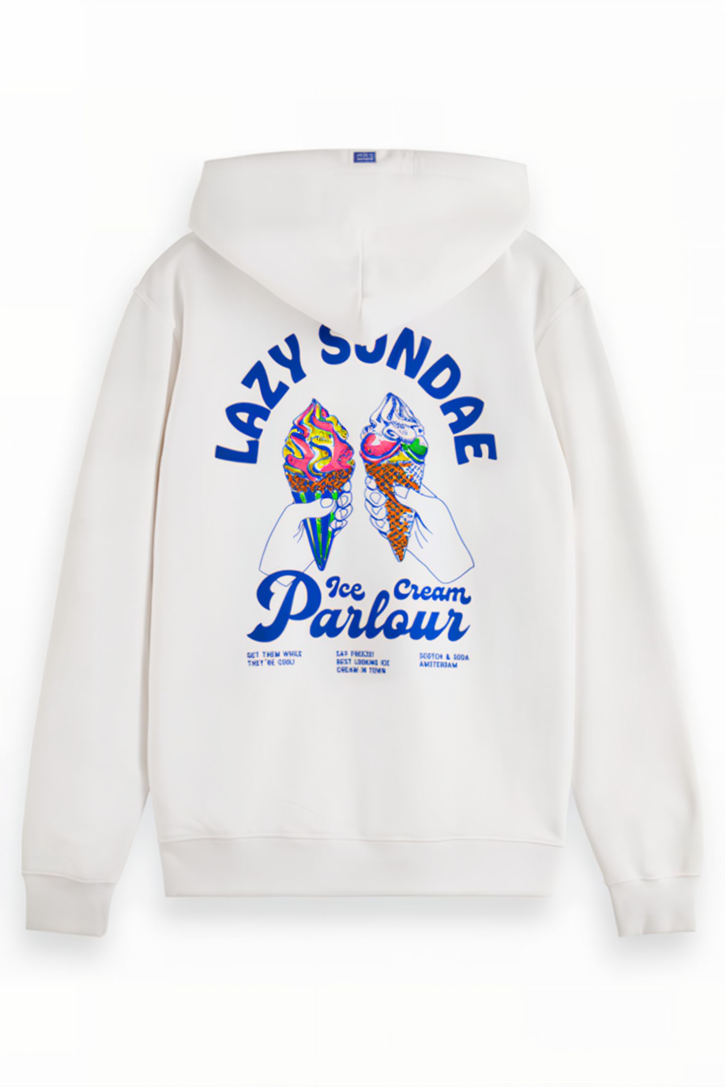 FRONT AND BACK ARTWORK HOODIE WHITE 2