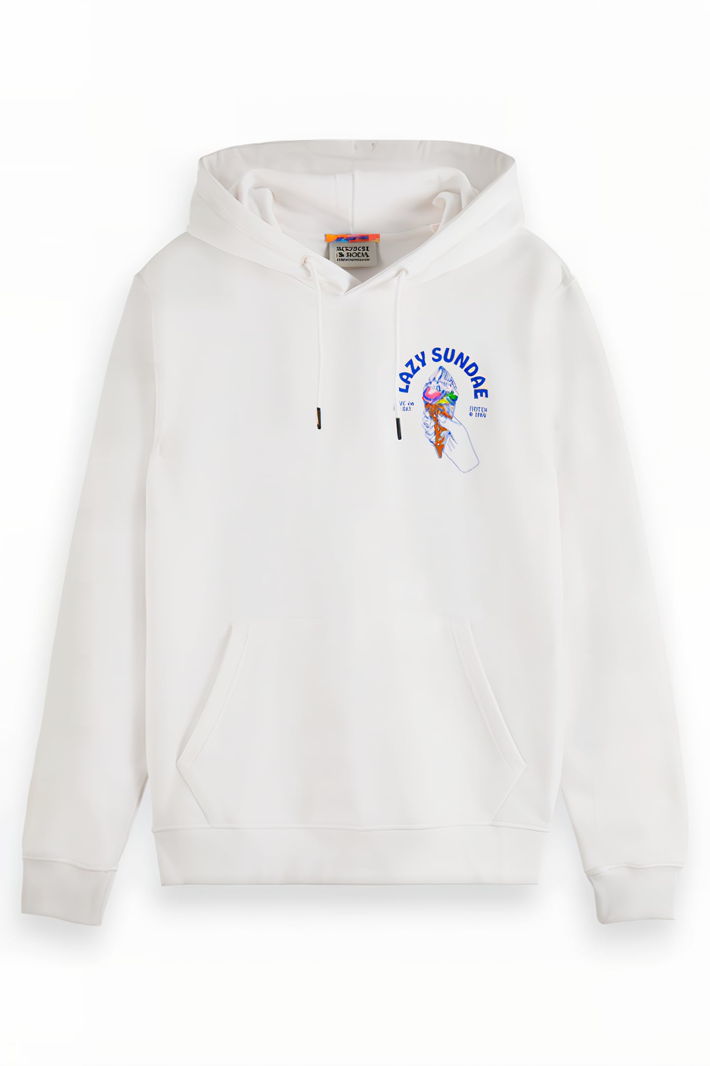 FRONT AND BACK ARTWORK HOODIE WHITE 1