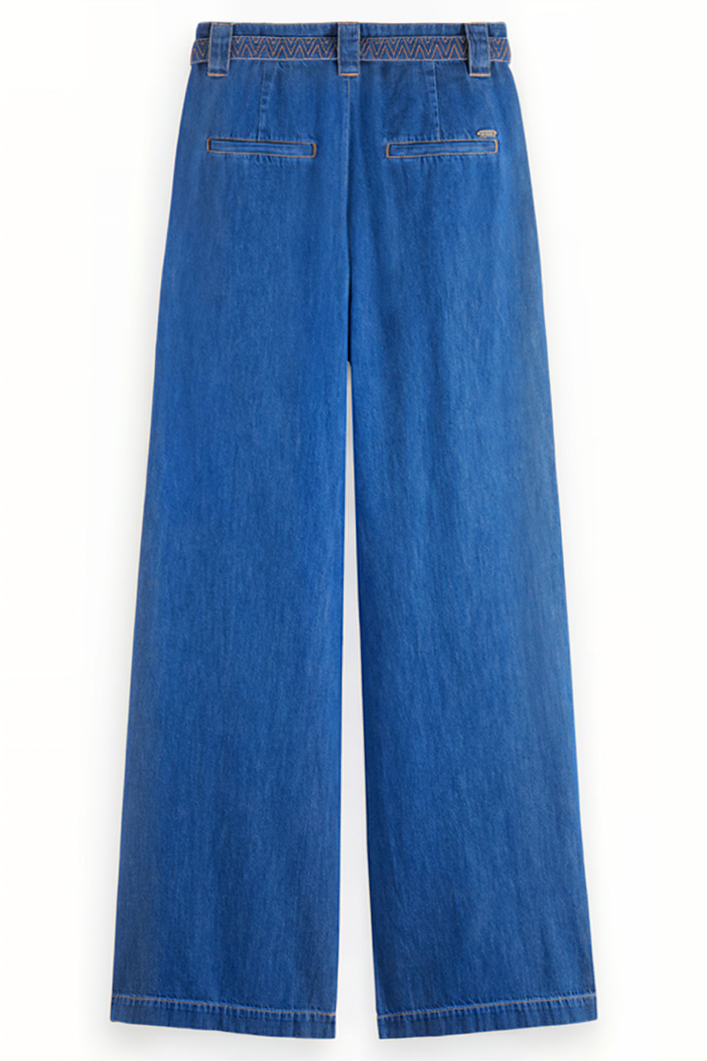 SUMMERY PANT WITH BELT — WASHED INDIGO WASHED INDIGO 4