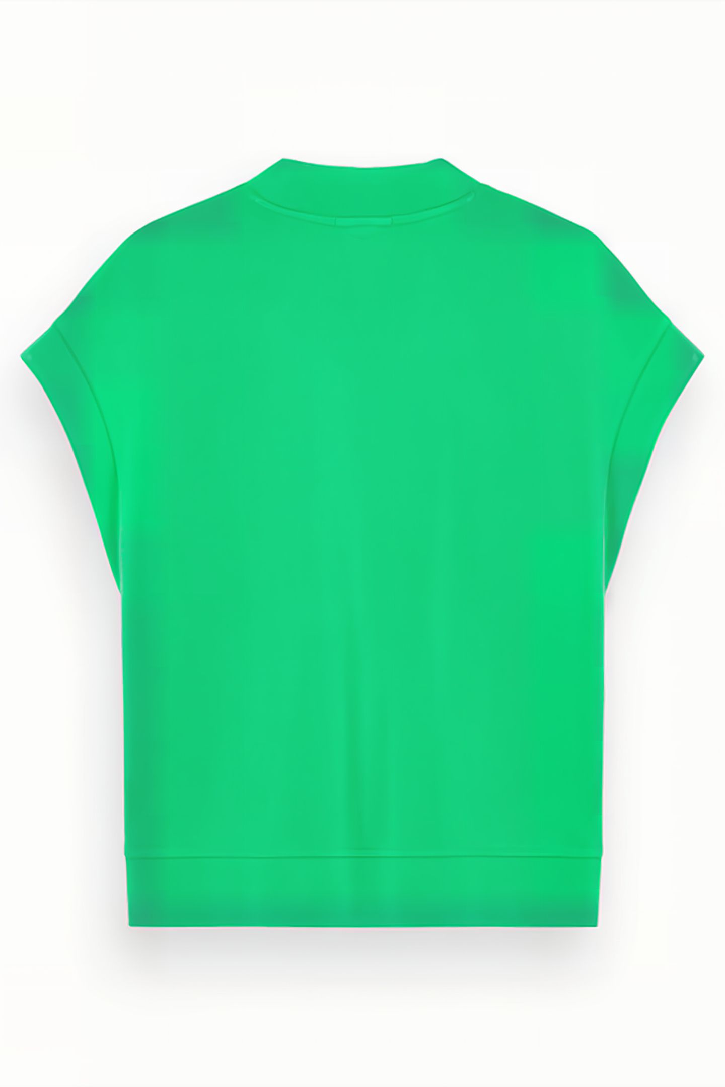 V-NECK SLEEVELESS MODAL SWEATSHIRT SCUBA GREEN 5
