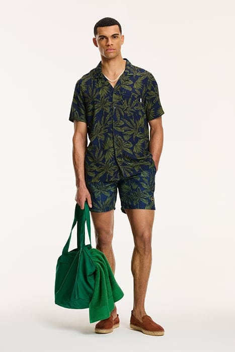 PALM LEAVES SHIRT ROYAL BLUE 6