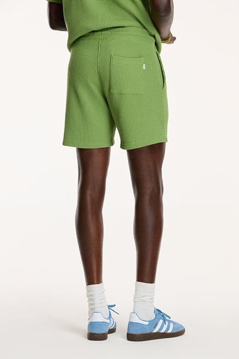 OSCAR WAFFLE STRUCTURE SHORTS LIGHT OLIVE GREEN 2