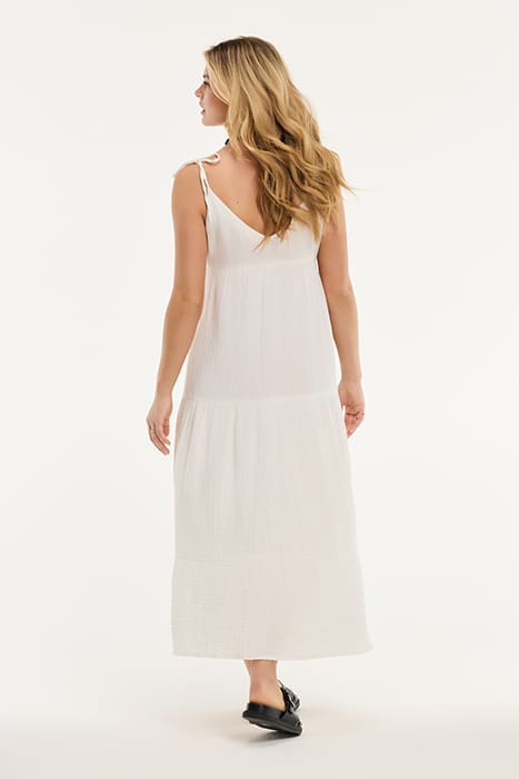 BOGOTA DRESS MOUSSELINE WAFFLE JET STREAM WHITE 2