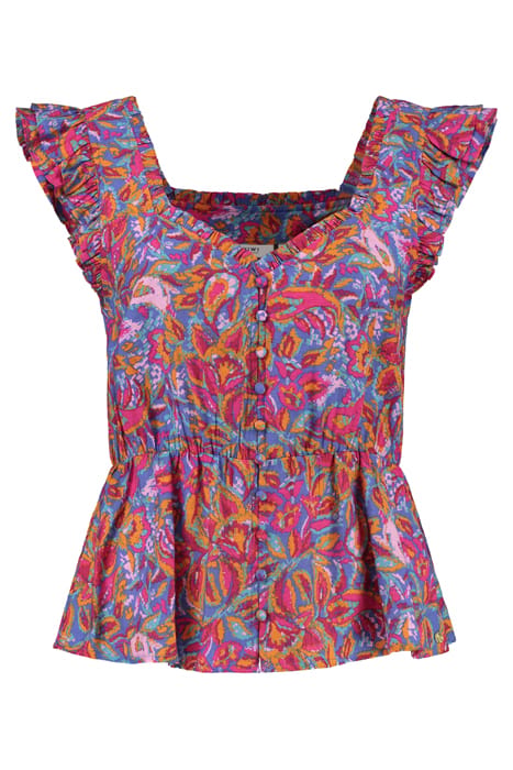 ELLE BLOUSE SICILIAN FLOWER PURPLE SICILIAN FLOWER 4