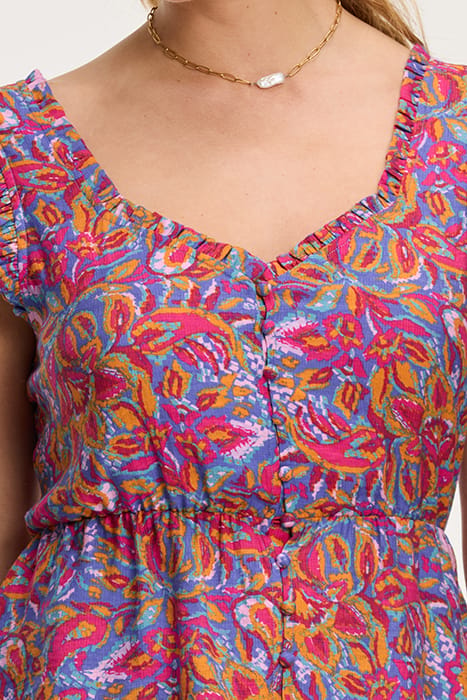 ELLE BLOUSE SICILIAN FLOWER PURPLE SICILIAN FLOWER 7