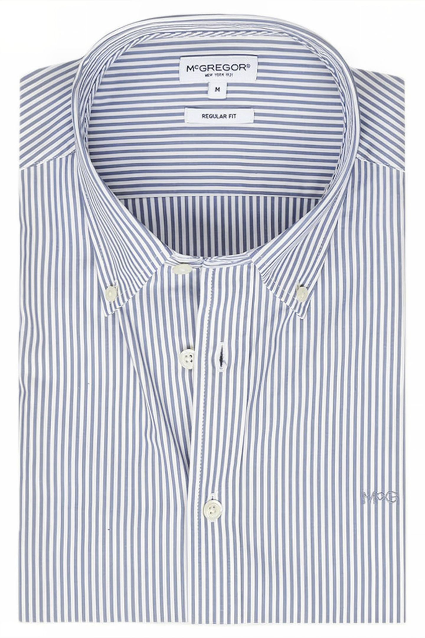 STRIPED POPLIN SHIRT FADED BLUE 3