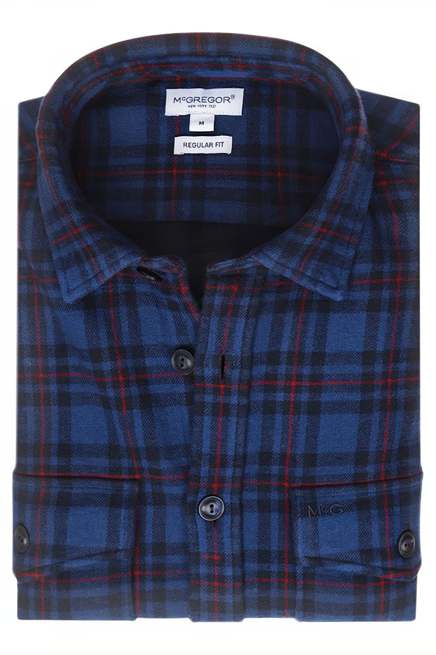 MCG TARTAN OVERSHIRT NAVY 3