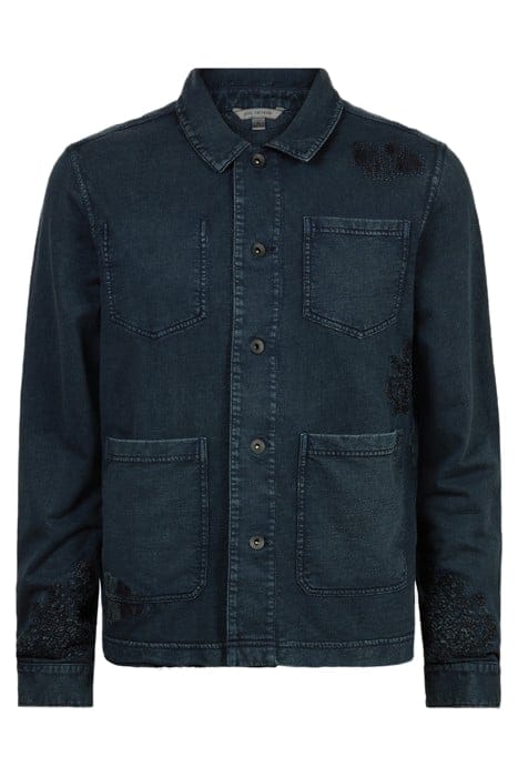 DALTON LS TRUCKER JACKET WITH MENDING DE NAVY 1