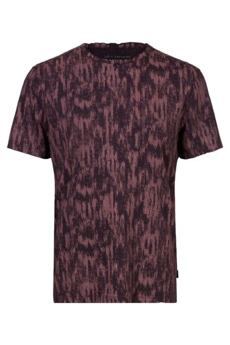 RAMSEY SS IKAT BURNOUT CREW WITH RAW EDG DRY FIG 1