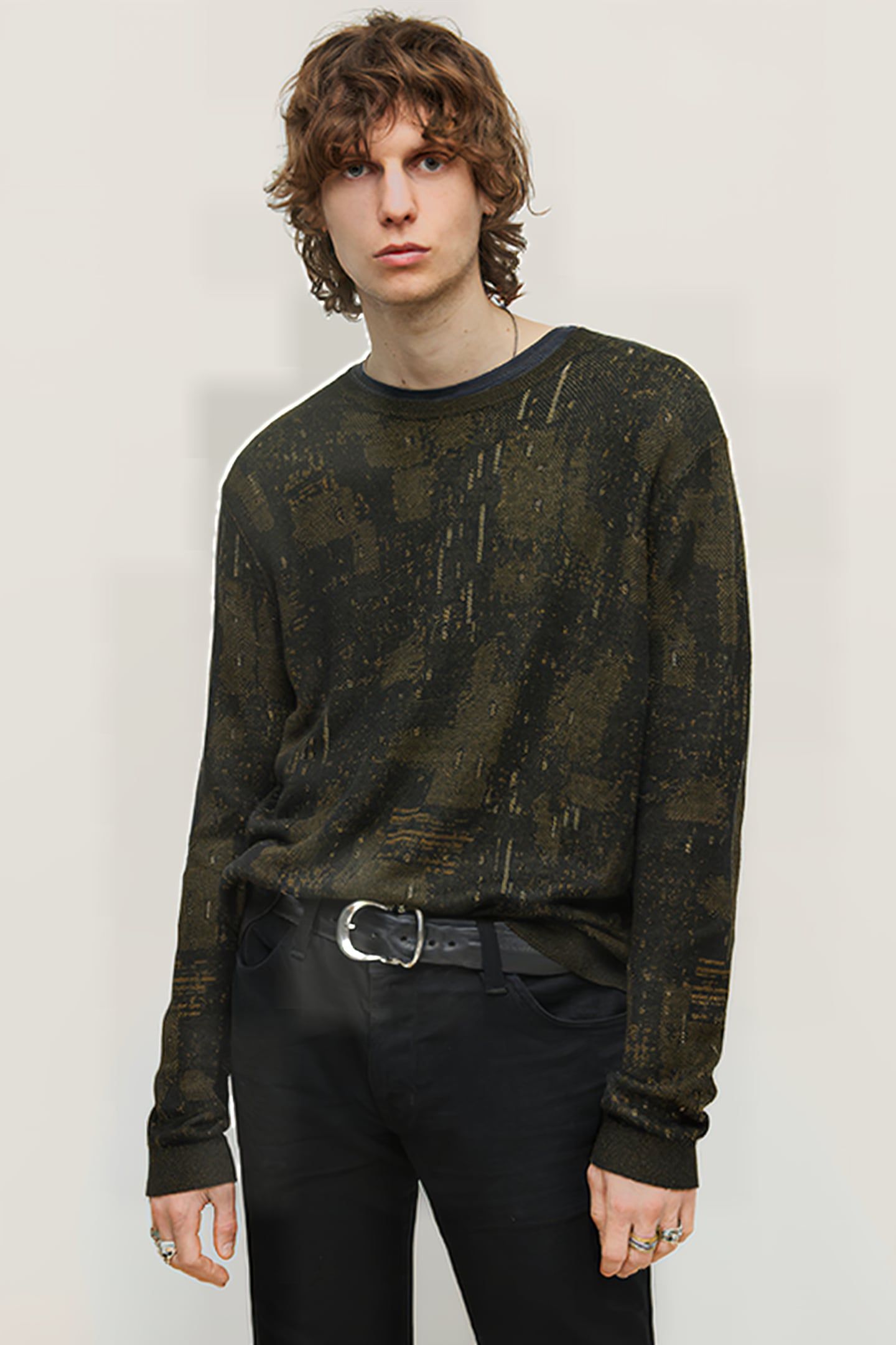 PATCHIN REGULAR FIT LS CREWNECK WITH PAT SEAWEED 1