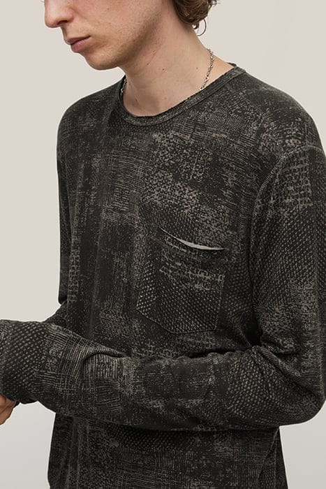 ATKINS LS CHIPPED WALL PRINTED BURNOUT C MED GREY 2