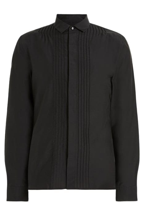 LAURENT L/S SHIRT CONCEALED PLACKET BLUF BLACK 1