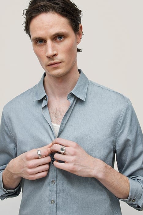 MULTI BUTTON SLIM FIT SHIRT BLUE STONE 3