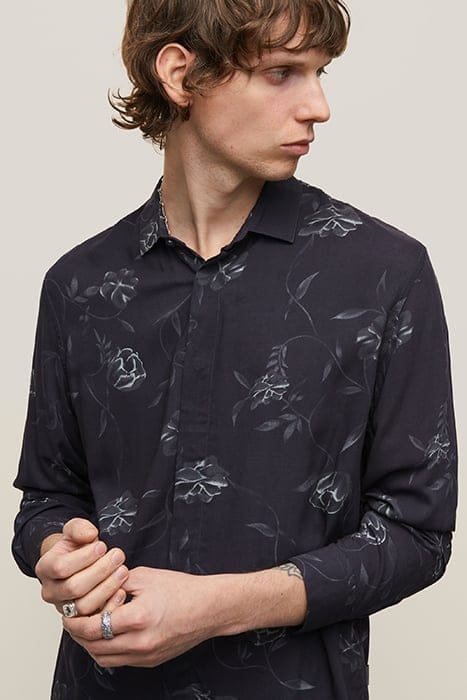 RODNEY LS SPORT SHIRT CONCEALED PLACKET STEEL GREY 2