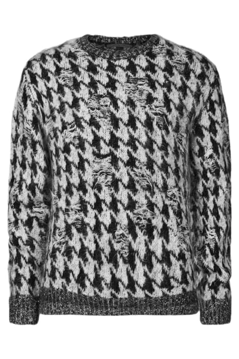 VANCE REGULAR FIT LS CREW WITH DISTRESSE BLACK/WHITE 1