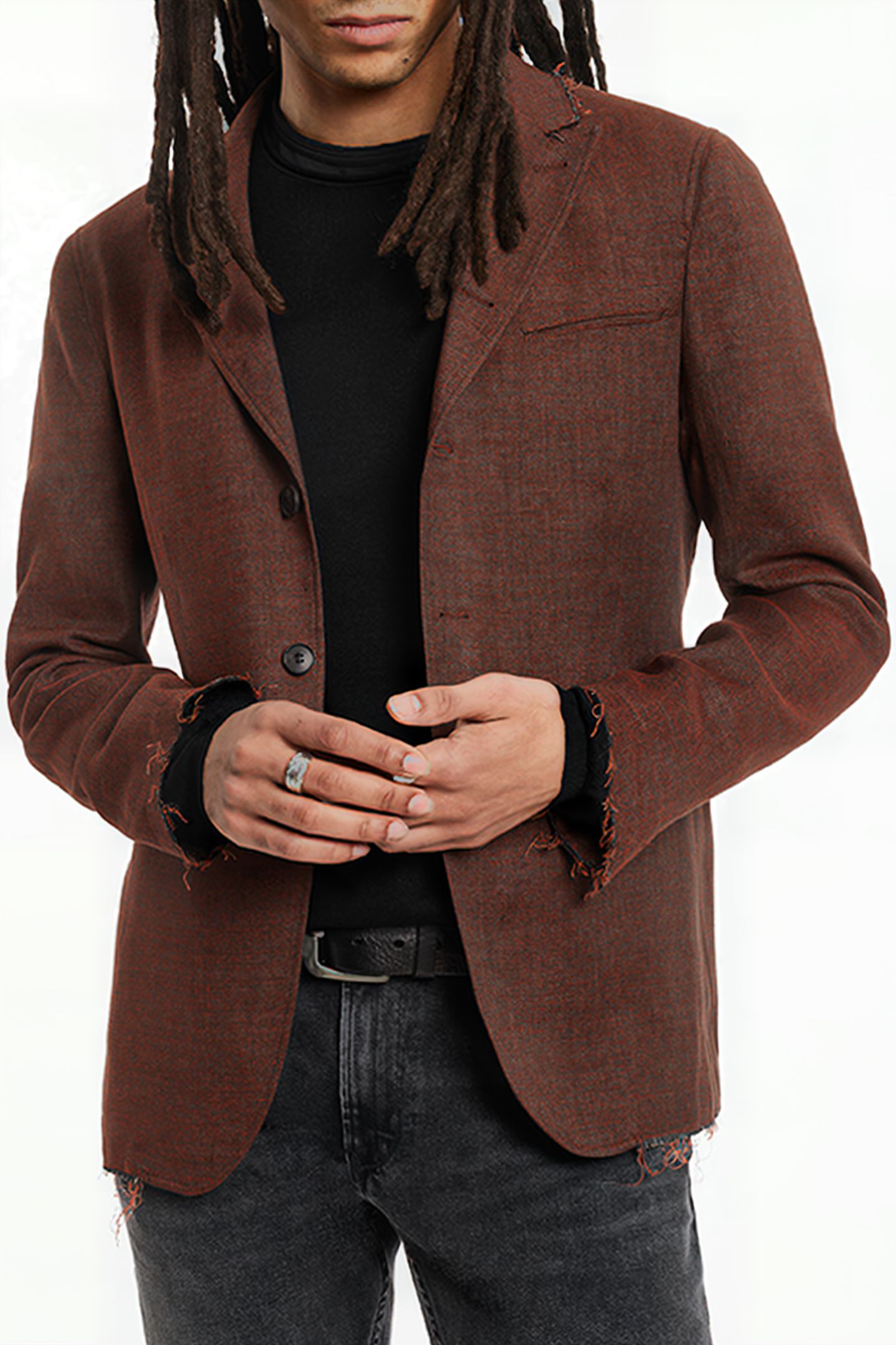 SLIM FIT LAPEL JACKET WITH BESOM CHEST P TOMATO 1