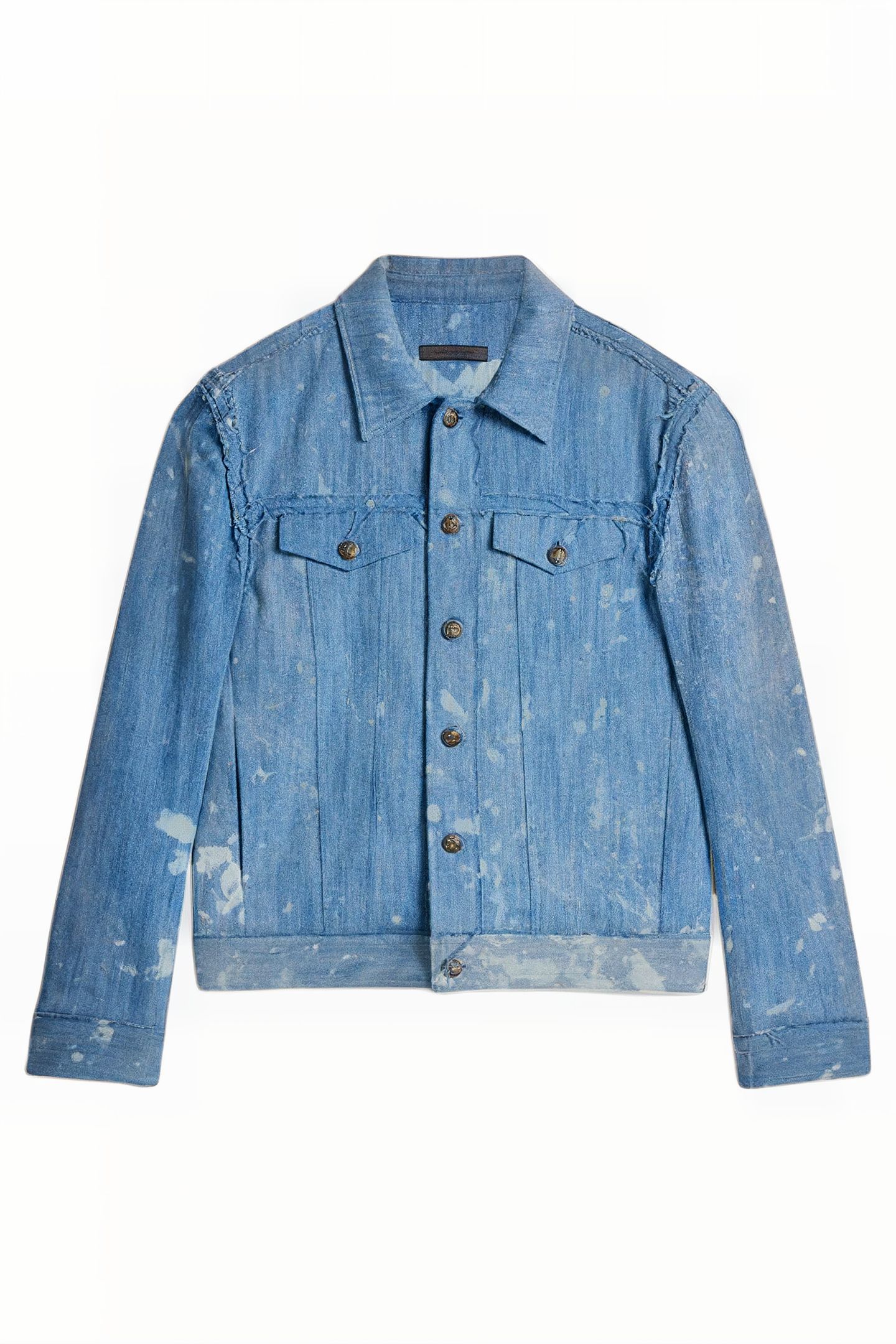 TRUCKER JACKET WITH RAW EDGES DUTCH BLUE 2