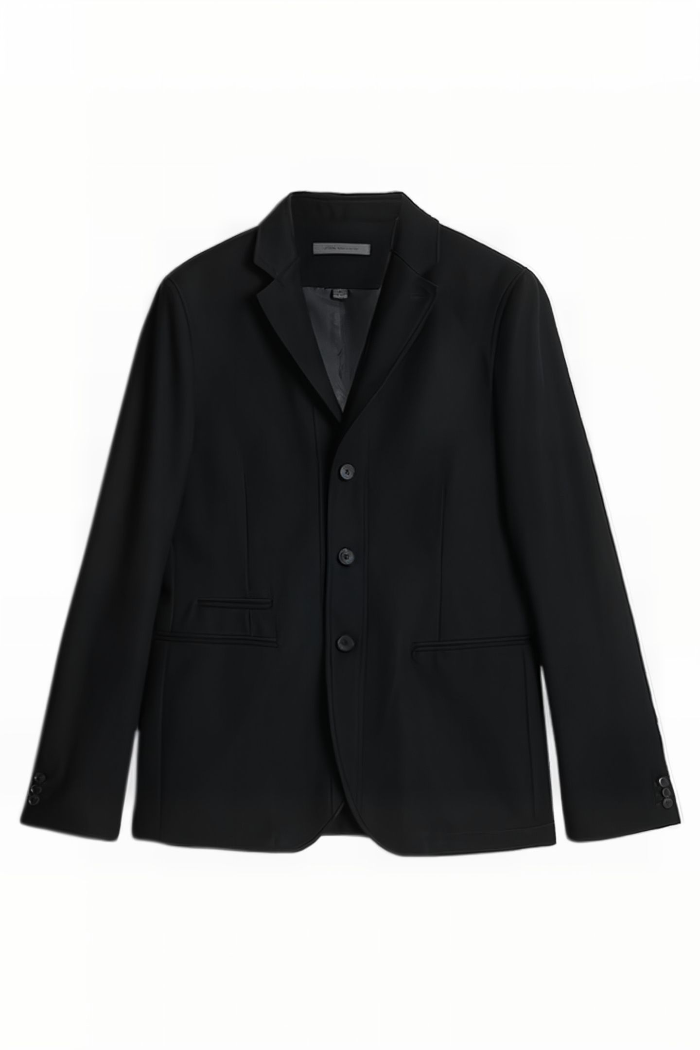 SLIM FIT NOTCH LAPEL JKT WITH BTN CLOSUR BLACK 2