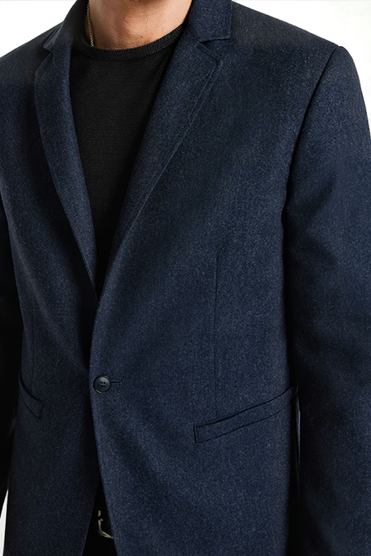 WILLET - ONE BUTTON SKINNY NOTCH LAPEL S NAVY 3