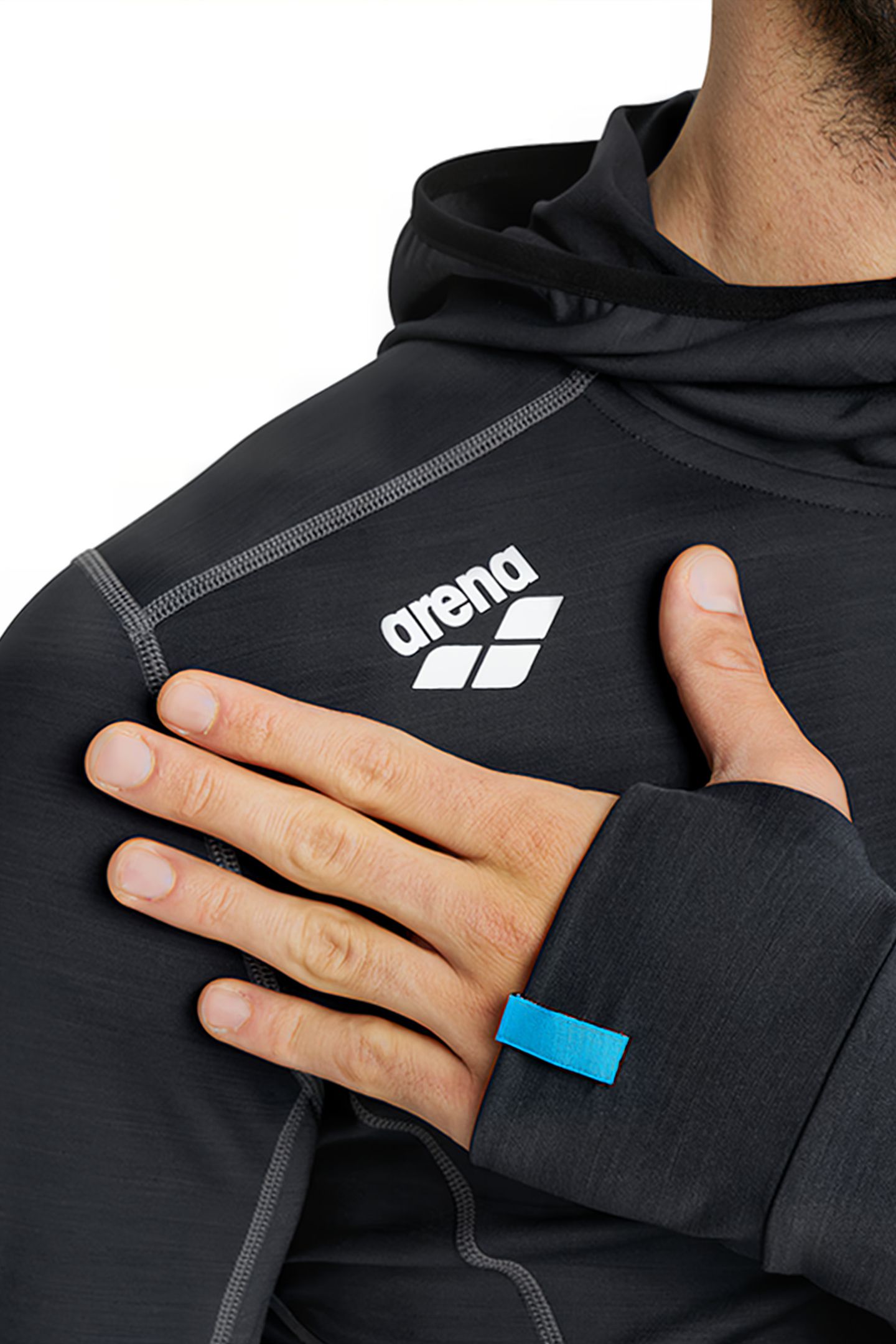 MEN'S HOODED JACKET SPACER LOGO BLACK 4
